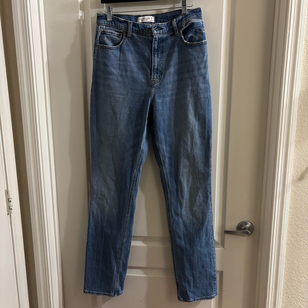Abercrombie & Fitch Blue Straight Leg Jeans